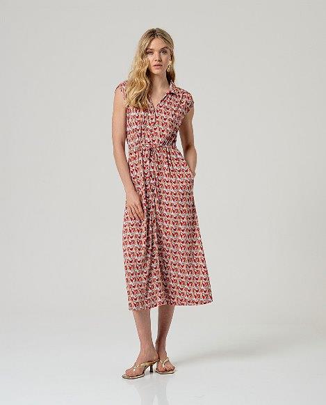 Vestido camisero sin mangas Surkana HIVI711 rojo