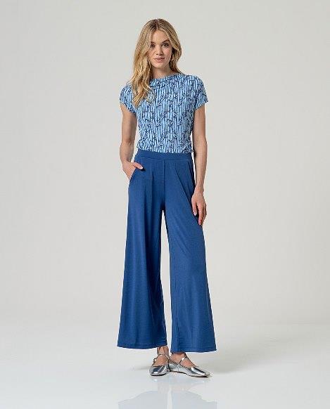 Pantalón ancho liso Surkana HIRO515 azul