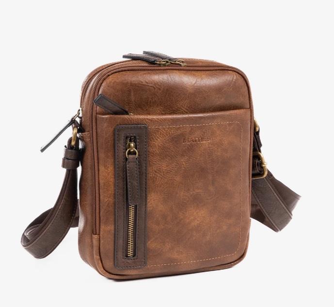 Bolso bandolera hombre cremallera vertical Matties 40183 verota