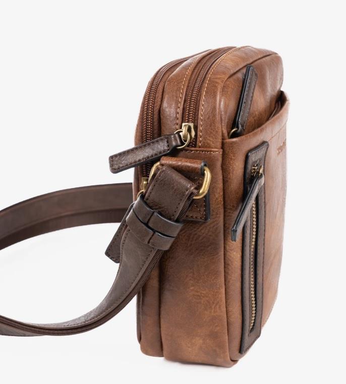 Bolso bandolera pequeño con cremallera vertical Matties Verota lateral