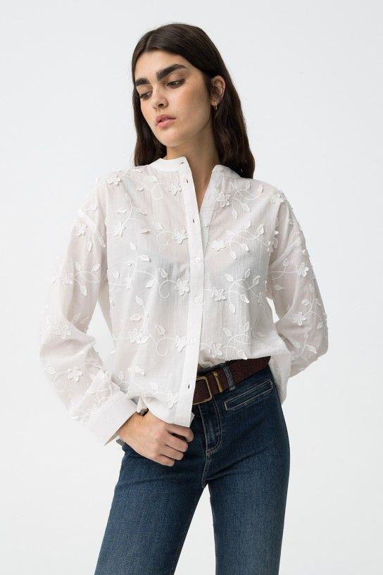 Camisa con apliques flores Tiffosi Bookly