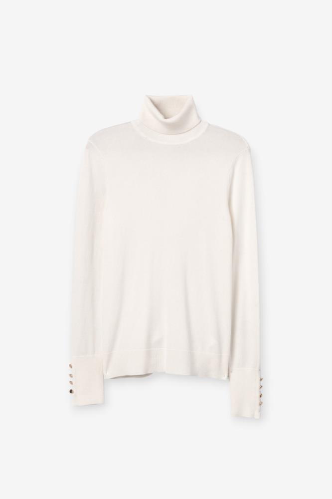 Jersey cisne con botones en puño Tiffosi Vega blanco