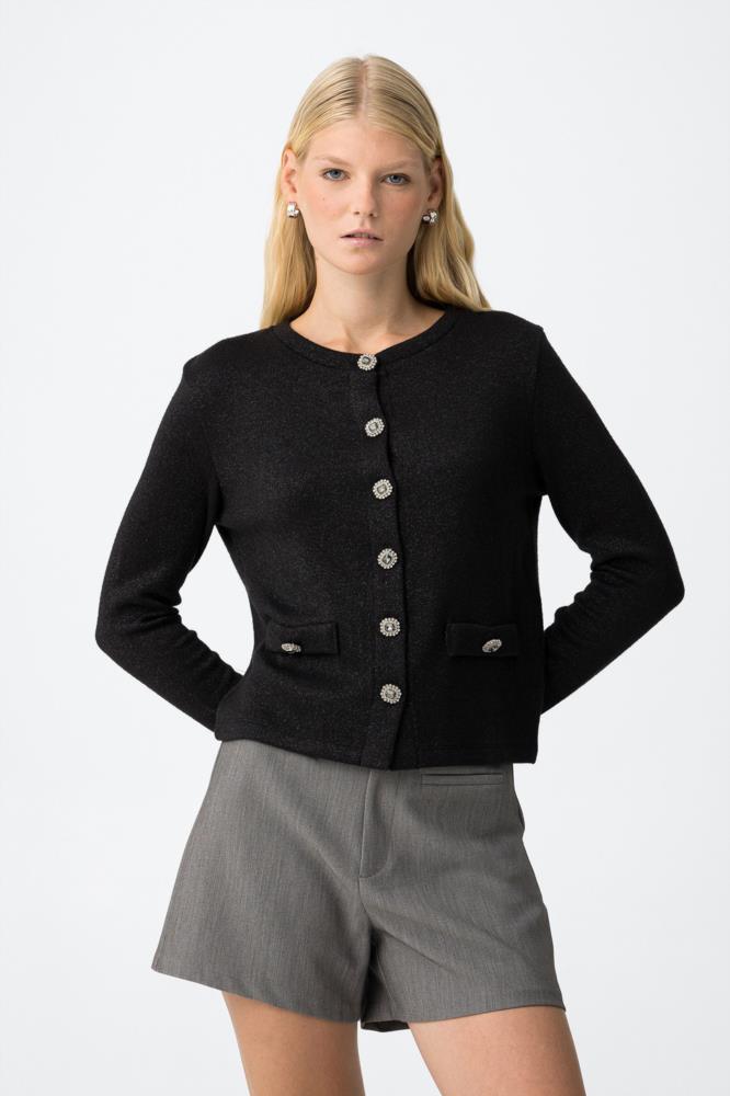 Chaqueta chanelera lurex botones joya Tiffosi Moby