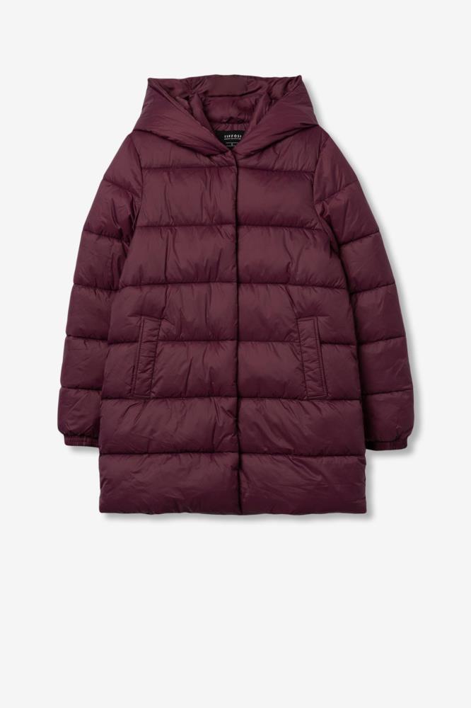 Anorak acolchado capucha Tiffosi Ravina granate