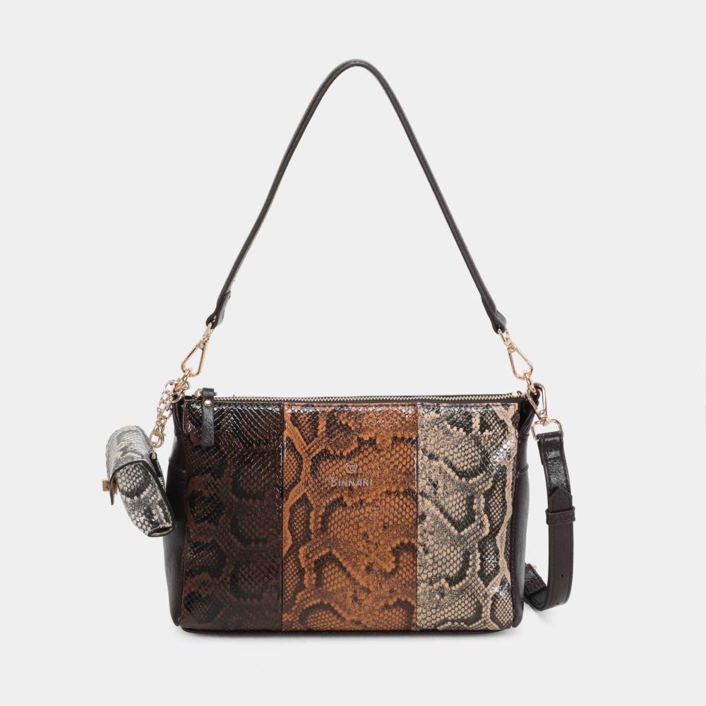 Bolso bandolera serpiente tricolor Binnari Levy 20842