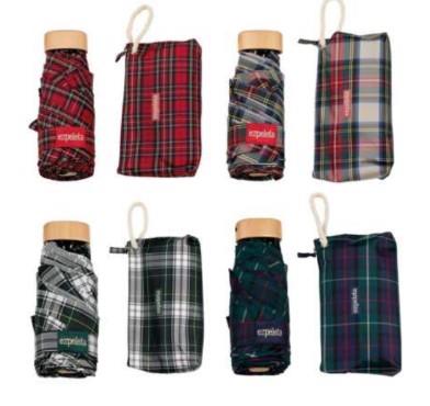 Paraguas plegable estuche cuadros Ezpeleta colores