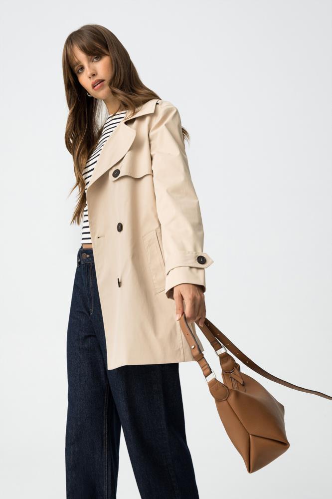 Trench clásica Tiffosi Ganzi_1 beige