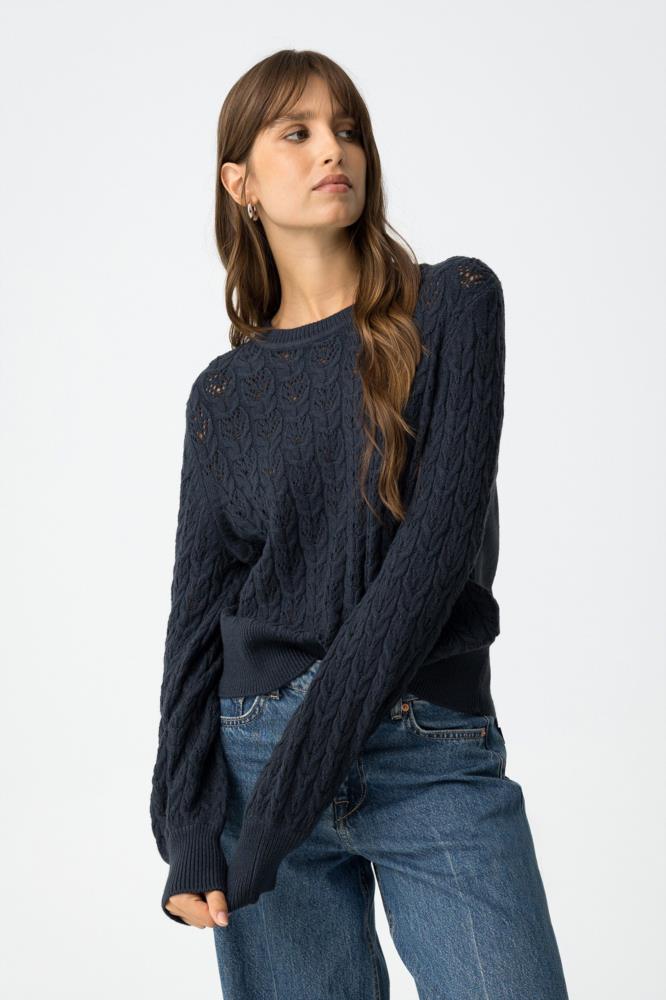 Jersey ochos calados Tiffosi cuello caja Melusine marino