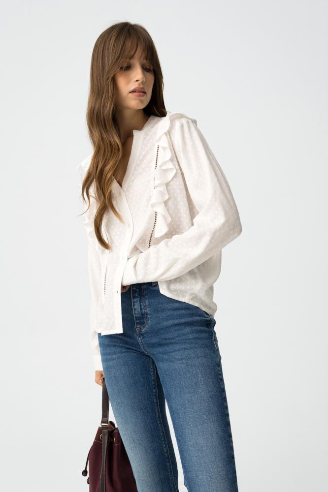 Camisa plumetti cuello pico volante Tiffosi Bidu lateral