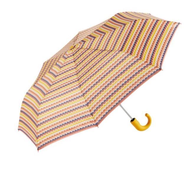 Paraguas plegable puño curvo estampado ondas Gotta 11482 abierto