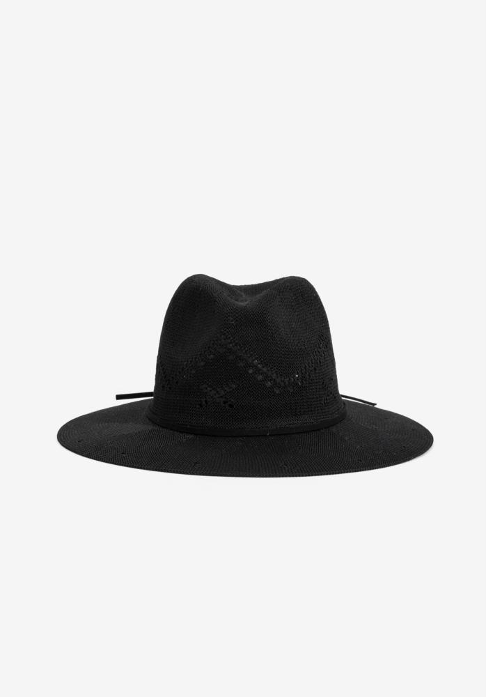 Sombrero textil con ala Tiffosi Ellen negro