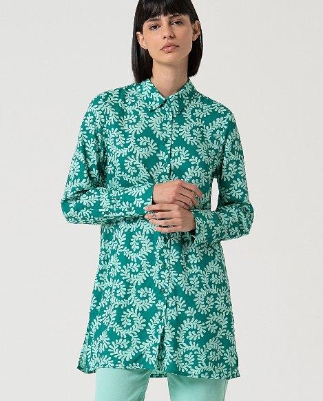Camisola con aberturas estampado vegetal Surkana Odoc