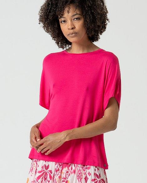 Camiseta viscosa bambú Surkana Lica fuxia
