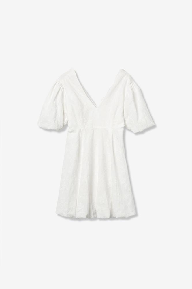 Vestido corto doble pico Tiffosi College blanco