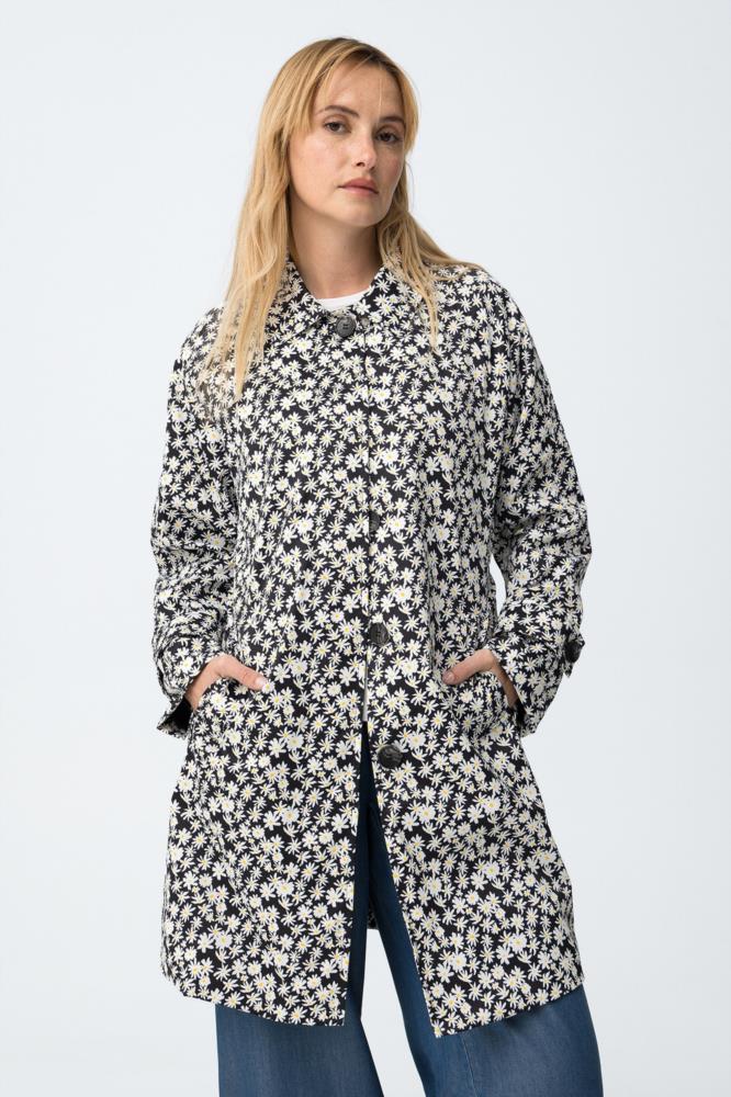 Impermeable estampado margaritas Tiffosi Violet lejos