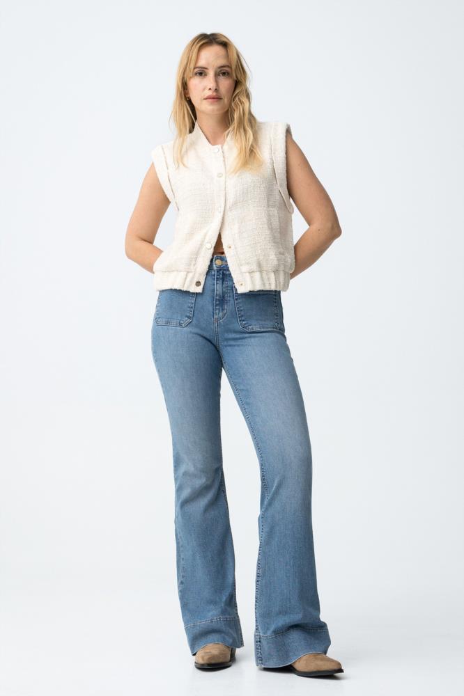 Pantalón vaquero ancho con bolsillos plastón Tiffosi Zoe_71 frontal