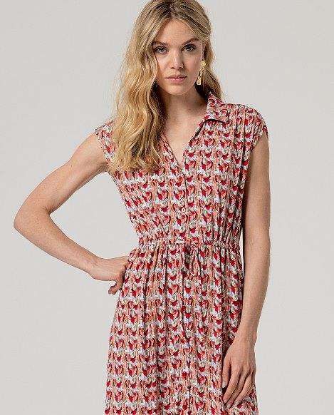 Vestido camisero sin mangas Surkana HIVI711 rojo cerca