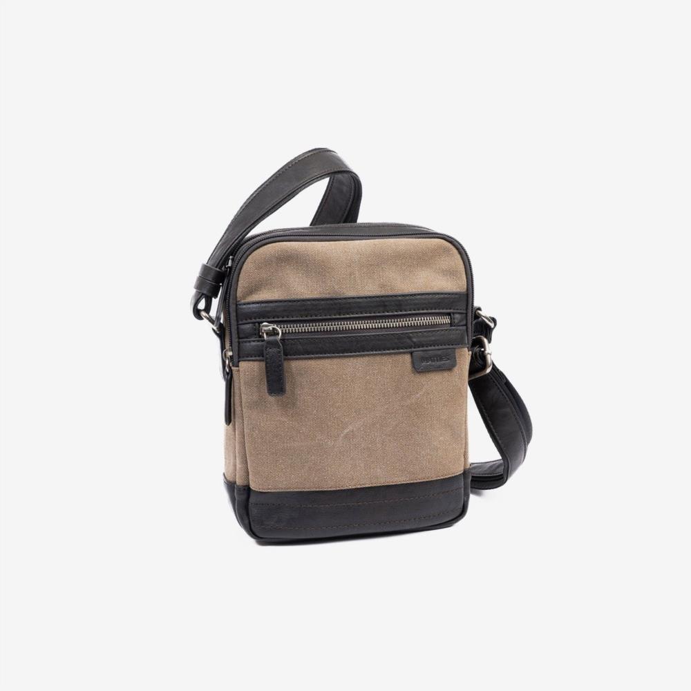 Bolso bandolera lona bicolor 2 cremalleras mediano Matties 40311 Lona