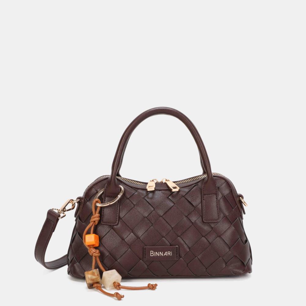 Bolso mini maletin trenzado Binnari 20923 Alba marrón