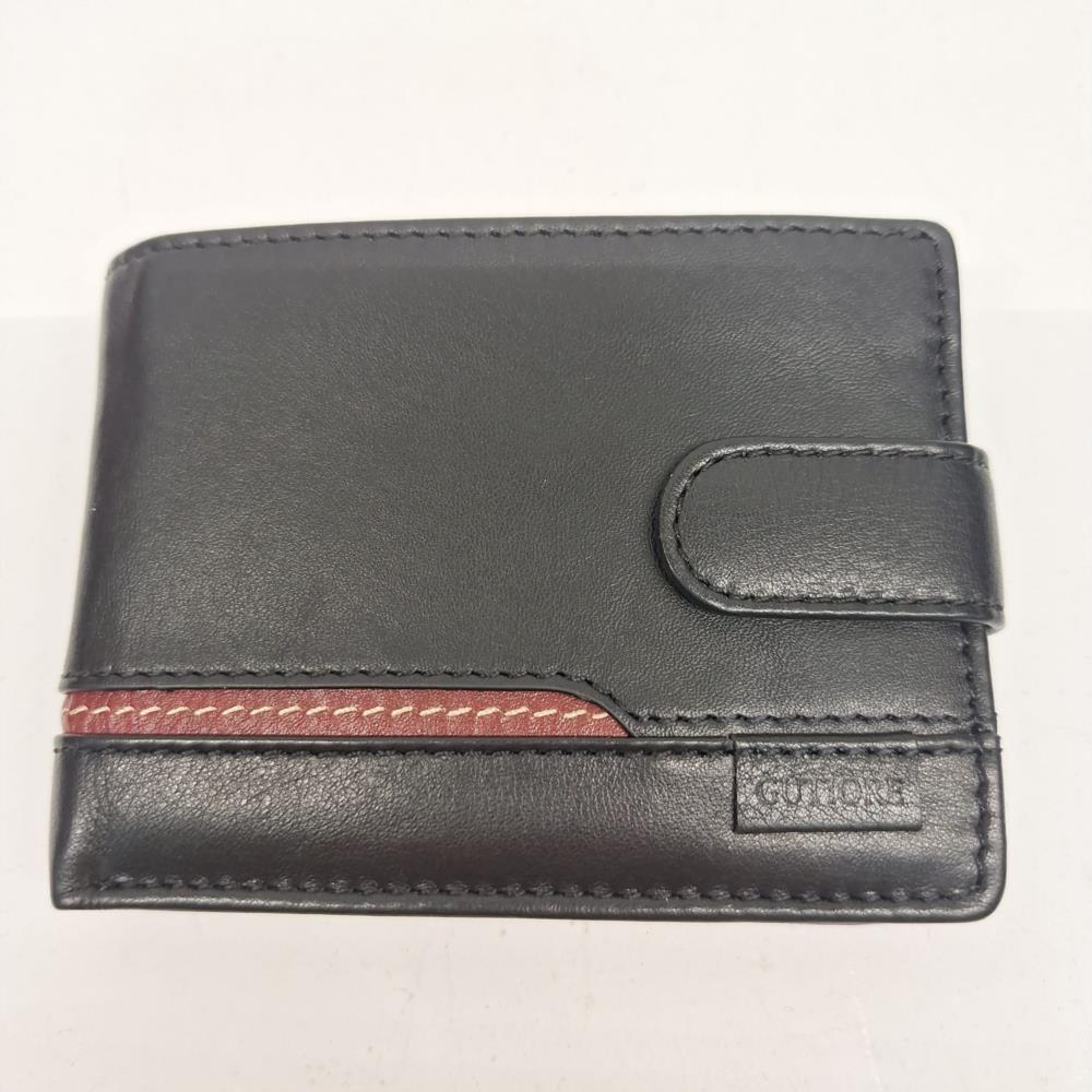 Billetero americano con monedero interior y puntal Gutiore negro