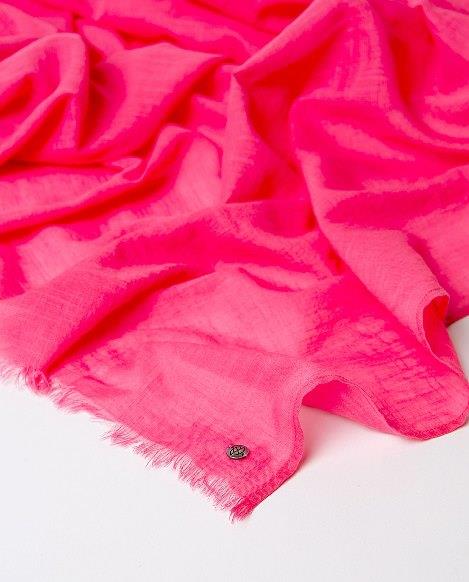 Foulard liso Surkana Fuso fuxia detalle