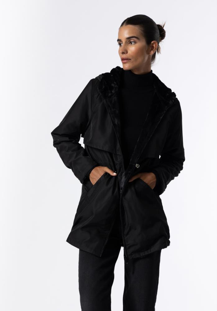 Parka reversible Tiffosi Rocky negro trench