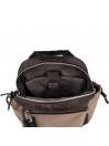 Bolso mochila nylon bicolor Skapt 328199 marrón y beige interior