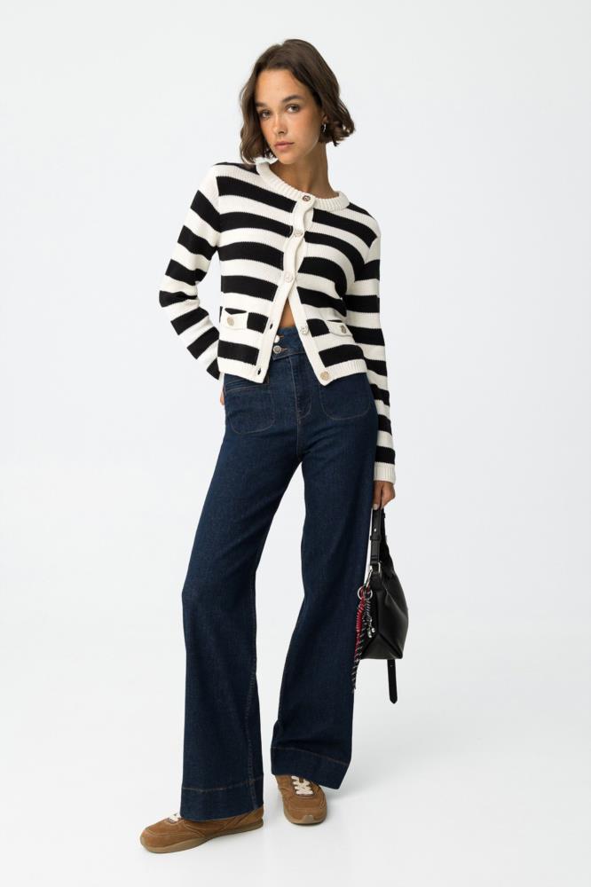 Pantalón vaquero ancho bolsillos Tiffosi Olivia
