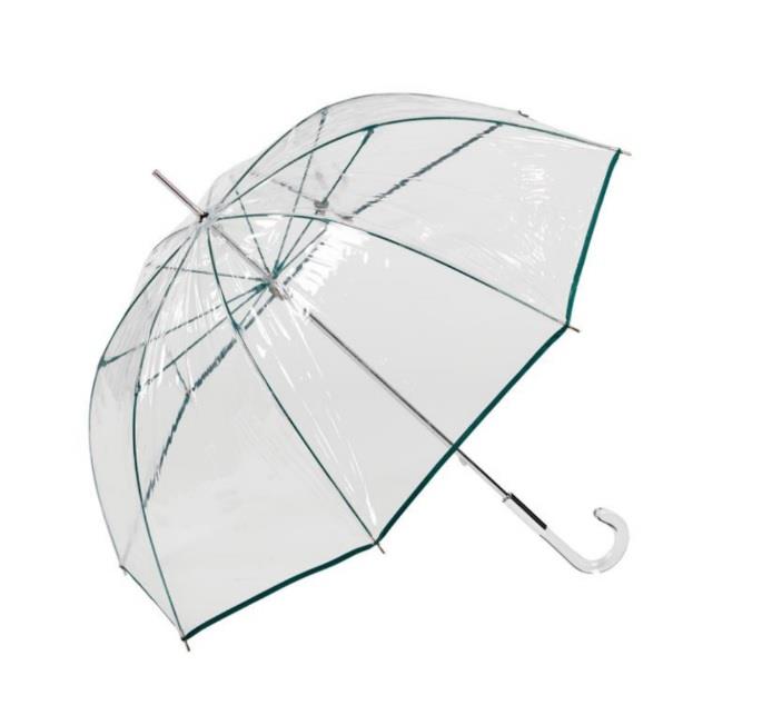 Paraguas largo transparente automático vivo color Ezpeleta 10764