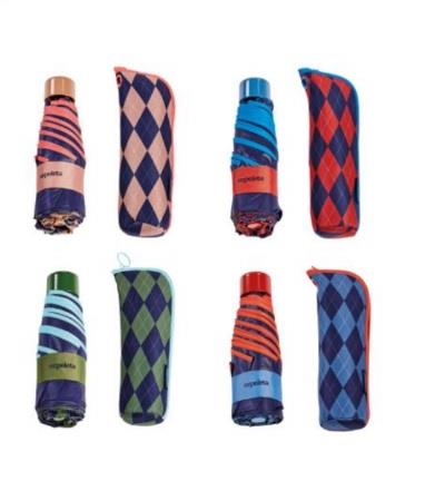 Paraguas plegable rombos funda neopreno Ezpetela 10435 detalle colores