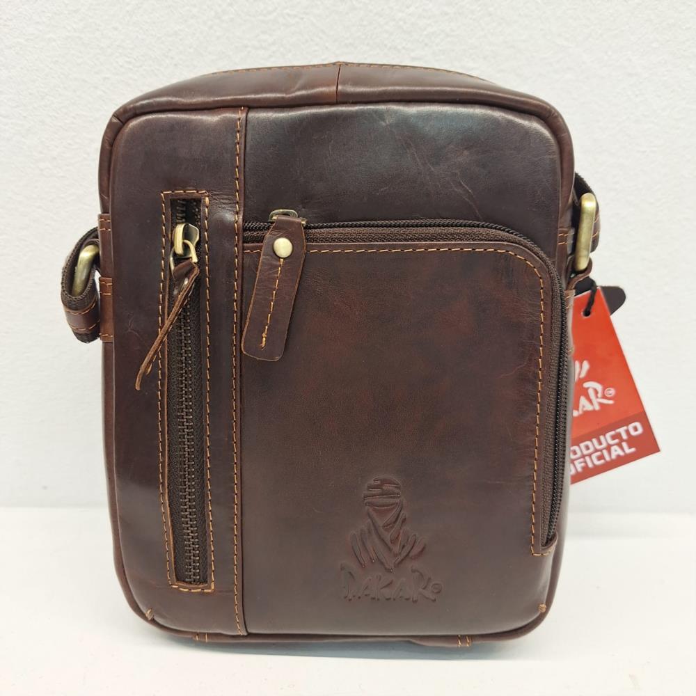 Bolso bandolera hombre bolsillo L Dakar marrón