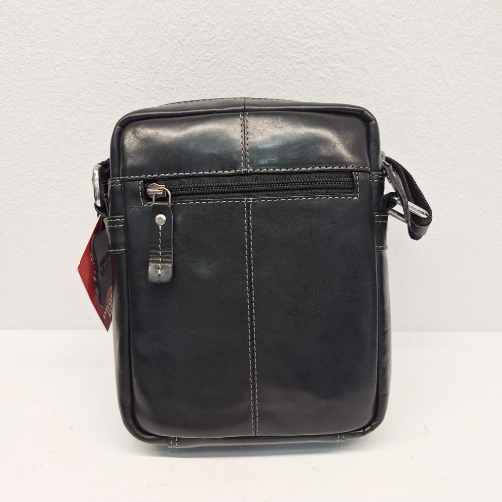 Bolso bandolera hombre bolsillo L Dakar negro trasera