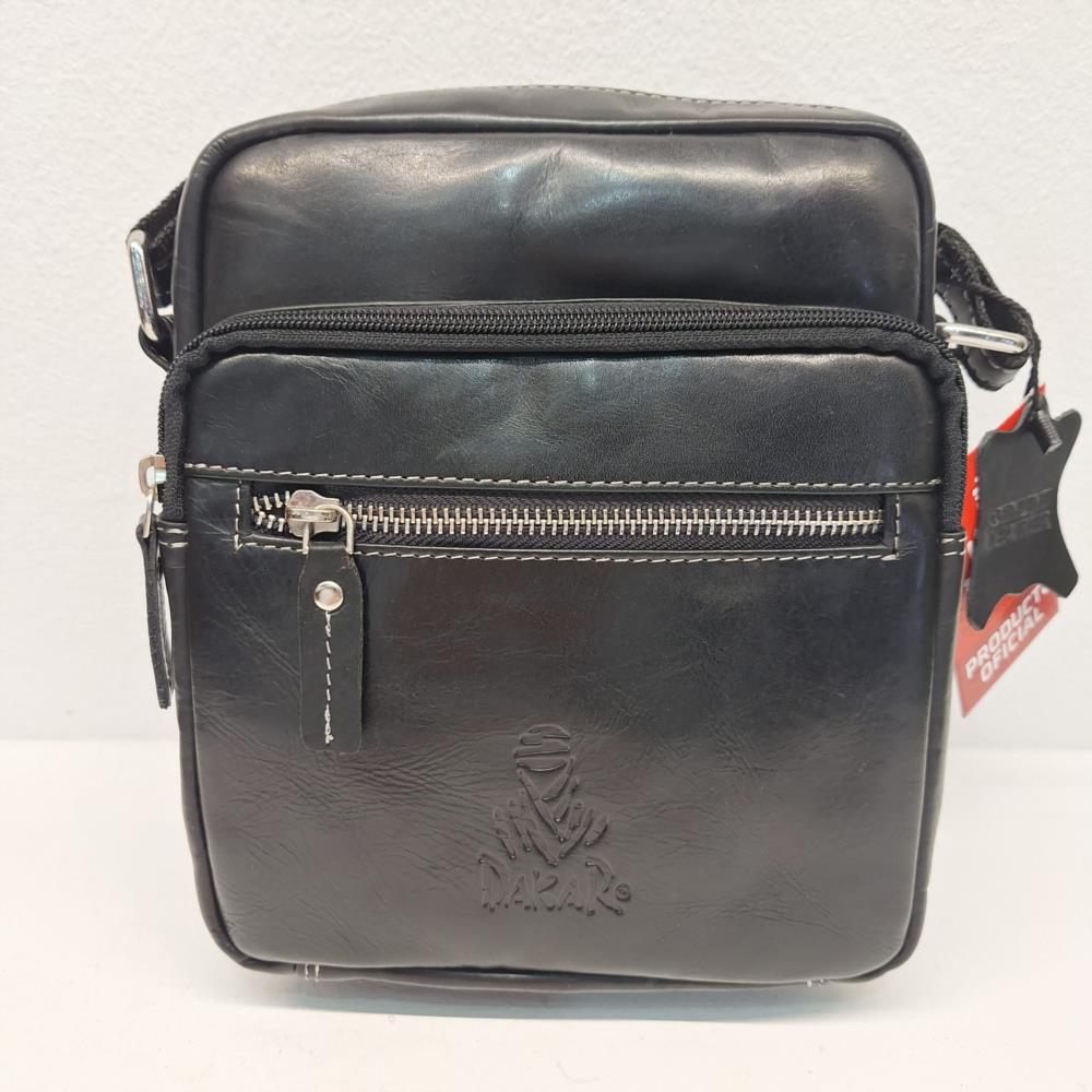 Bolso bandolera hombre mediano Dakar negro