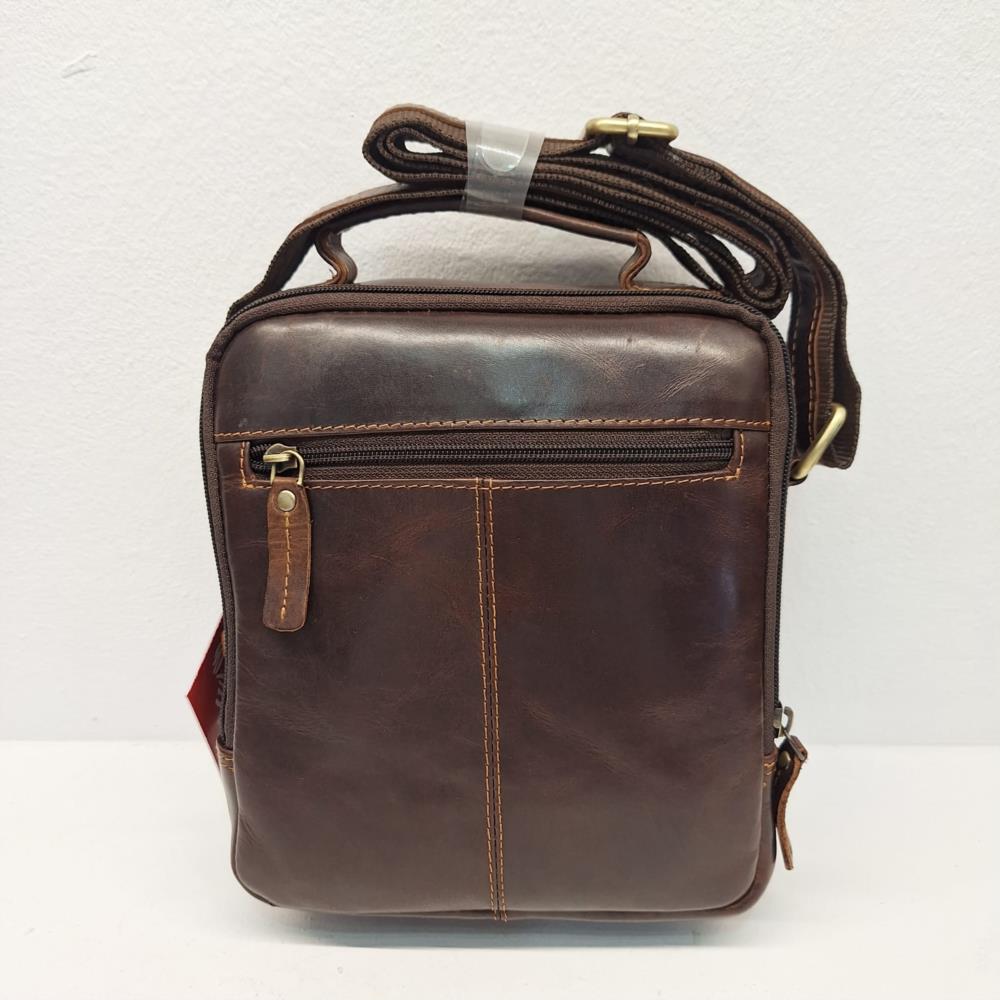 Bolso bandolera mediano bolso frontal Dakar marrón trasera