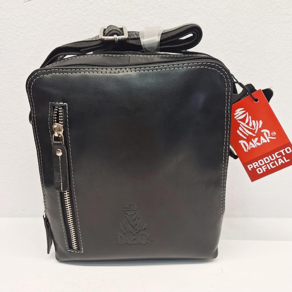 Bolso bandolera grande bolsillo vertical Dakar negro