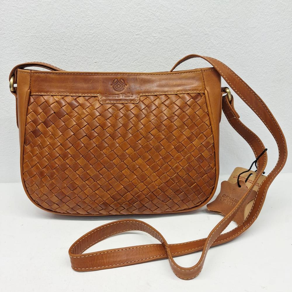 Bolso bandolera trenzado Laura valle cuero