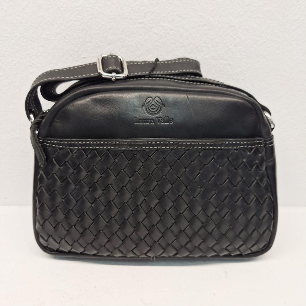 Bolso bandolera lowi trenzado Laura Valle negro