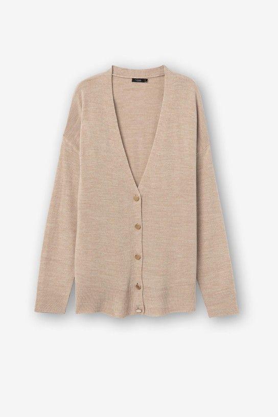 Cardigan botones Tiffosi Therion beige