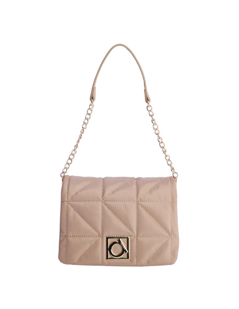 Bolso chanel nylon acolchado Amichi orv5305 arena