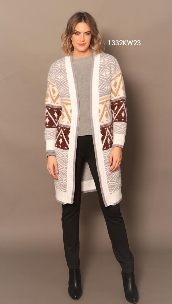 Maxi chaqueta cenefas nórdicas Lemaille