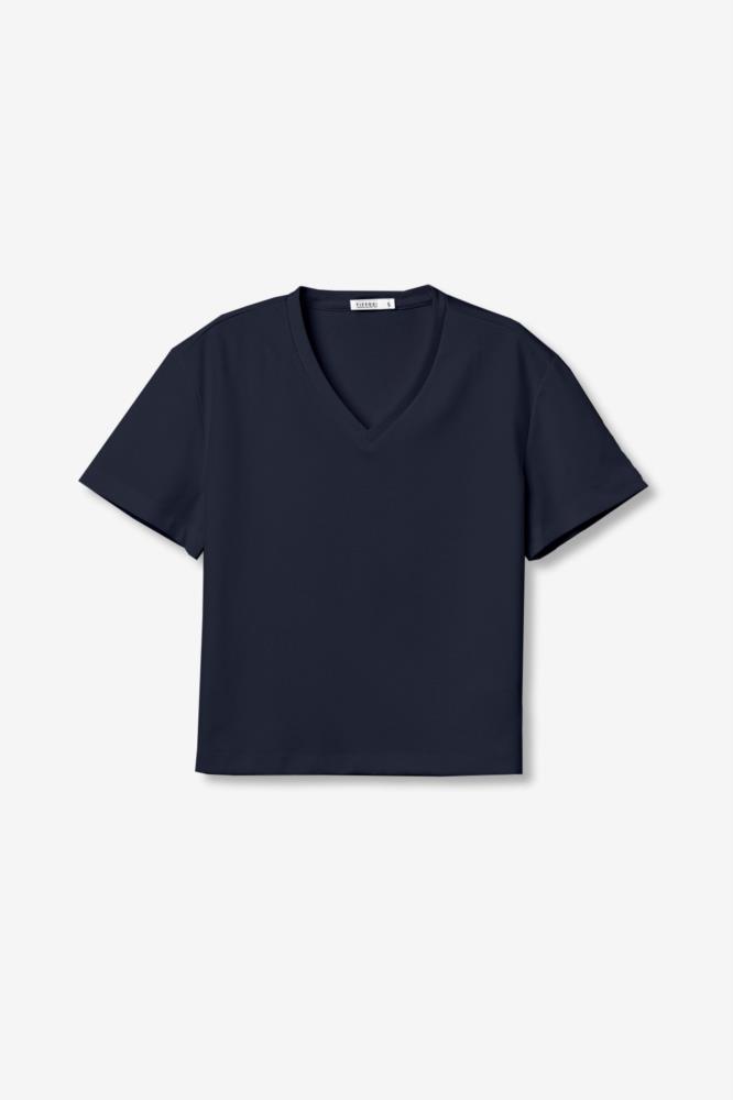 Camiseta cuellos pico Oversize Tiffosi Jinnie Marino