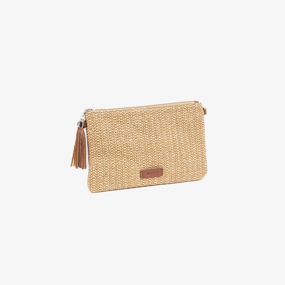 Bolso cartera pajilla con borla Matties 20923
