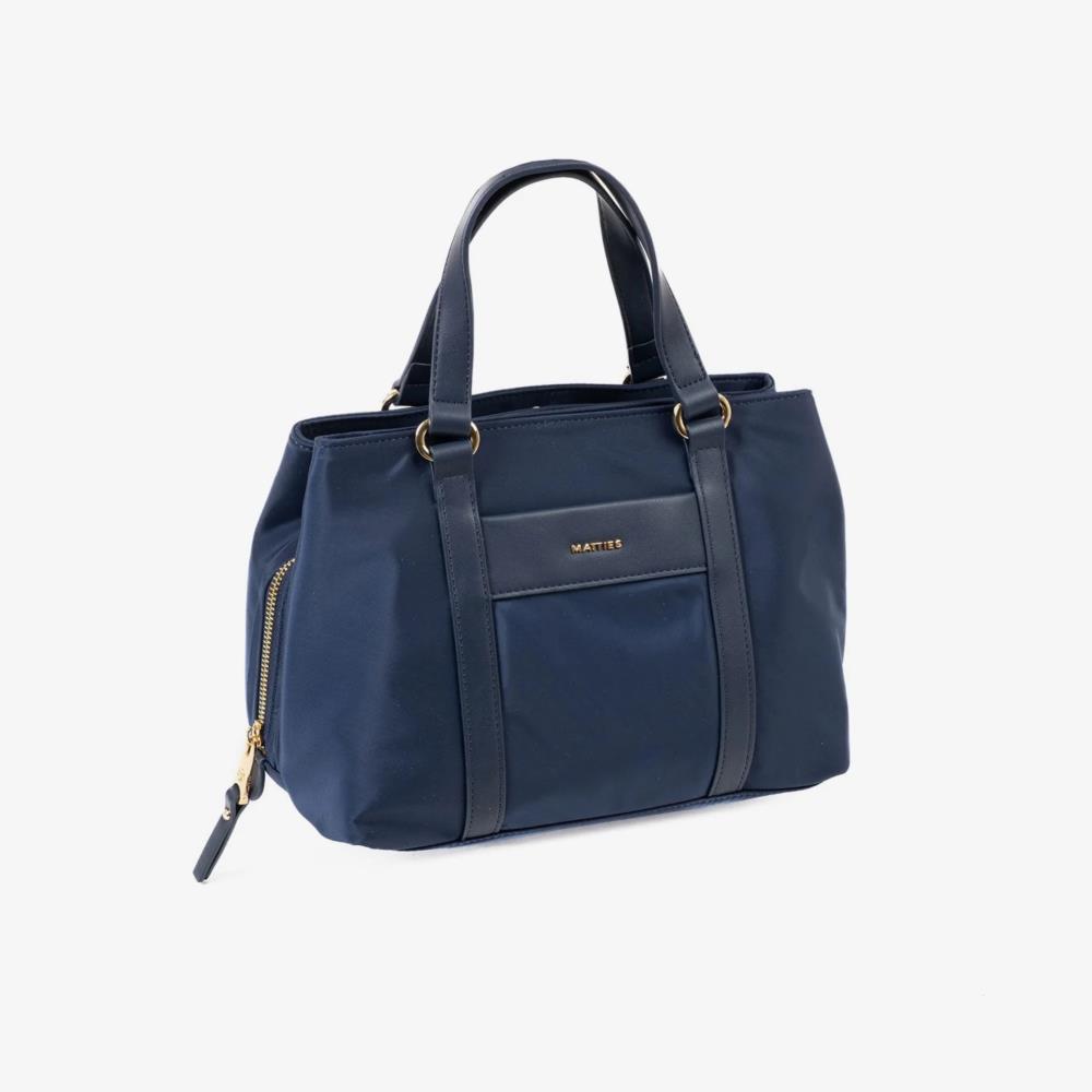 Bolso paquetero nylon tres departamentos Matties 20887 marino