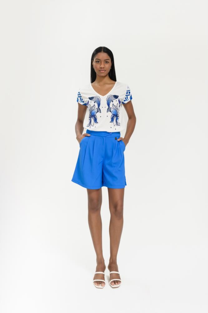 Camiseta cuello pico peces Malalá  55251351