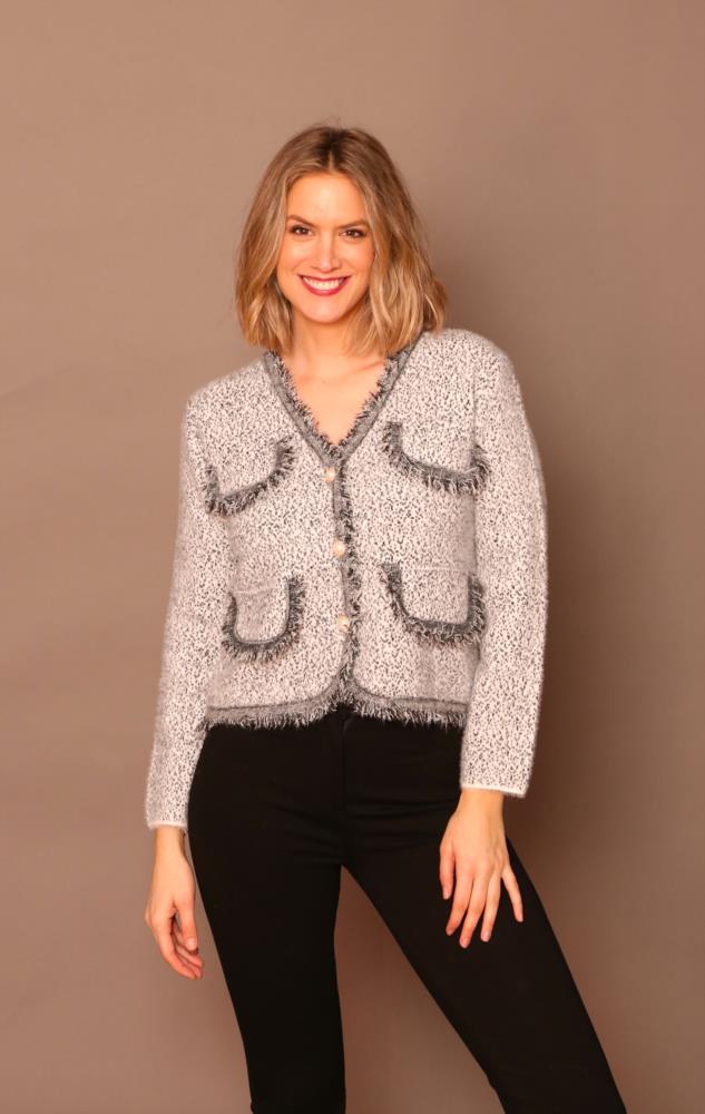 Chaqueta chanelera jaspe botones Lemaille