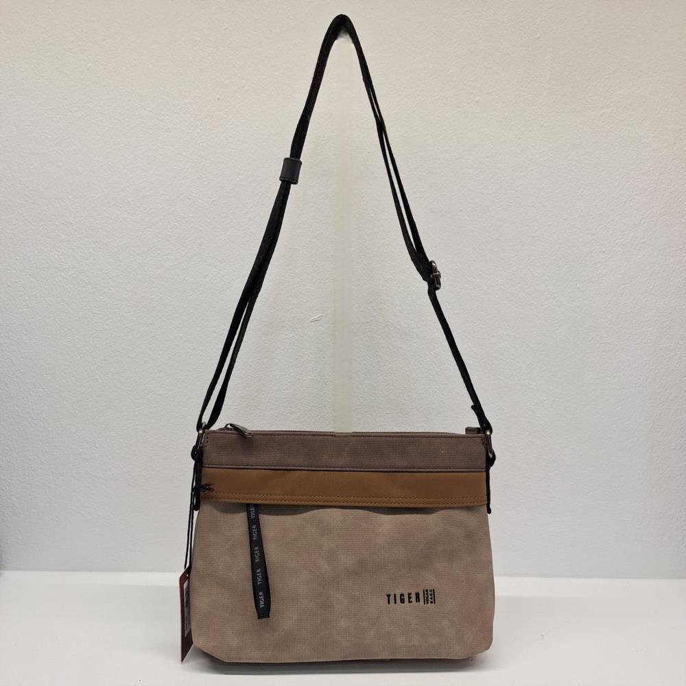 Bolso bandolera tricolor anteado barquillo Tiger 2582 visón