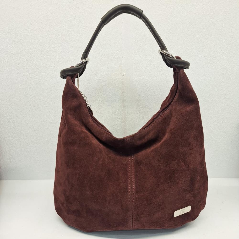 Bolso gondola serraje piel Manuel gallardo granate