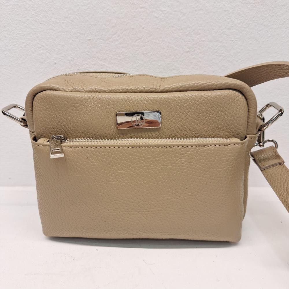 Bolso lowi con cremallera exterior Manuel Gallardo taupe