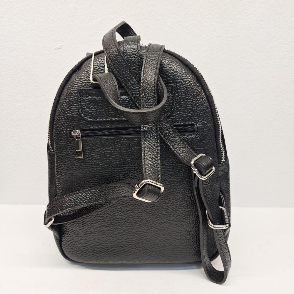 Bolso mochila piel Manuel Gallardo negra trasera