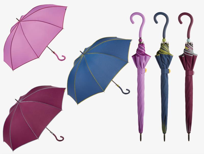 Paraguas largo mujer automático liso puño interrogación Clima 34267